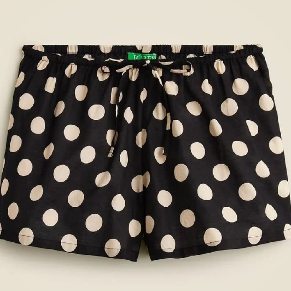 NWT J. Crew Cotton Voile Beach Short in Dot Print, XXS - Picture 2 of 9